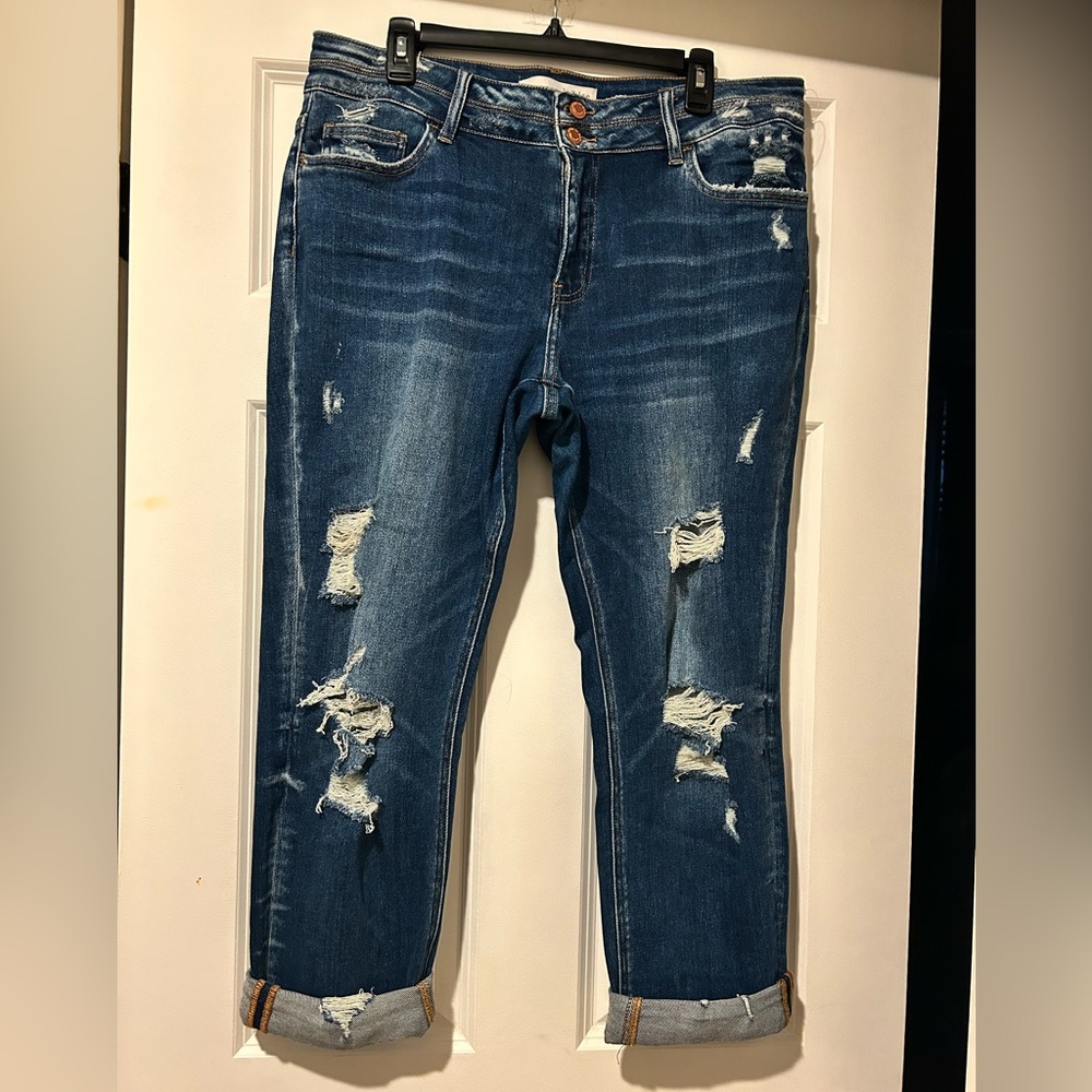 Like New Buckle BRIDGE BY GLY Hudson Mid-Rise Ankle Stretch Straight Jean - Picture 2 of 13